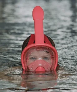 Clearance Watery fullface dykkermaske til børn - Oxygen - Atlantic Pink