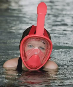 Clearance Watery fullface dykkermaske til børn - Oxygen - Atlantic Pink