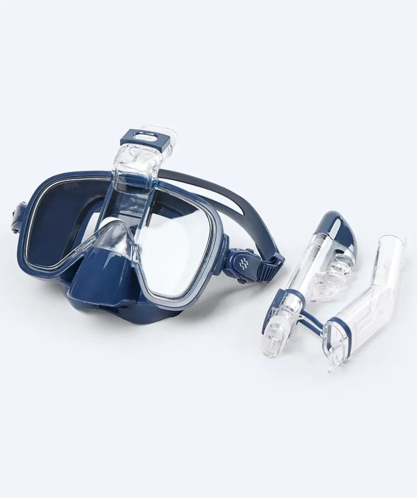 Watery fullface snorkelmaske til børn - Pearl - Mørkeblå