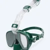 New Watery fullface snorkelmaske til børn - Pearl - Mørkegrøn