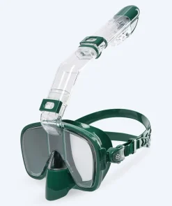 New Watery fullface snorkelmaske til børn - Pearl - Mørkegrøn