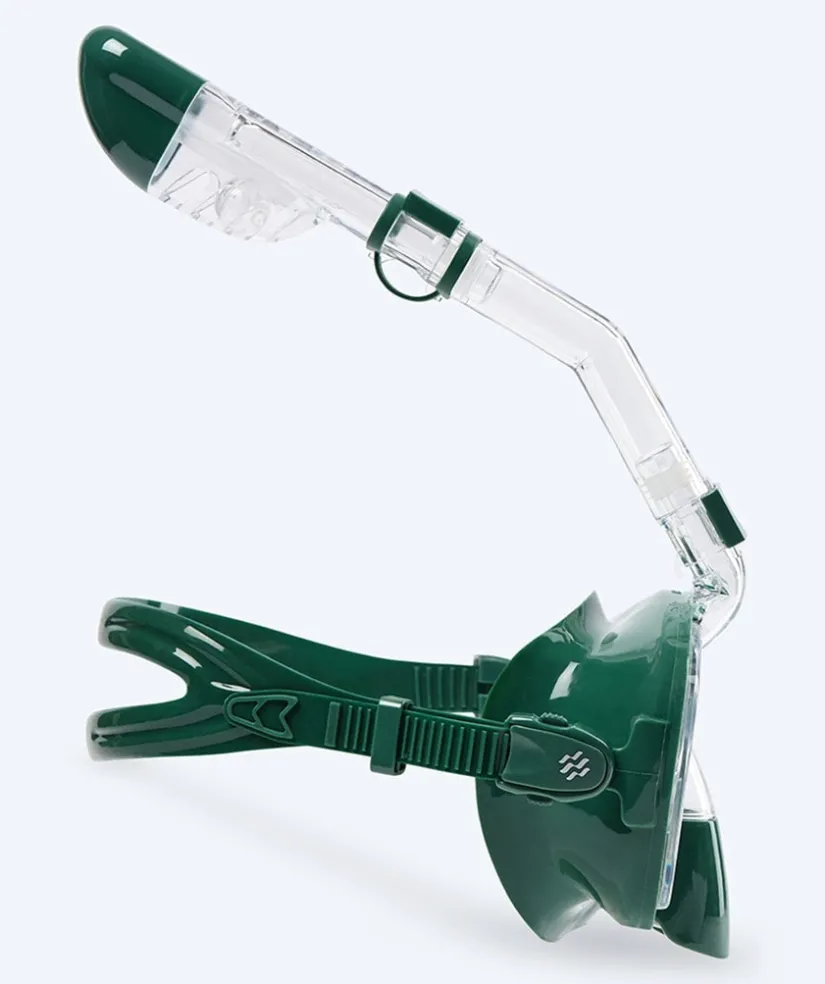 New Watery fullface snorkelmaske til børn - Pearl - Mørkegrøn