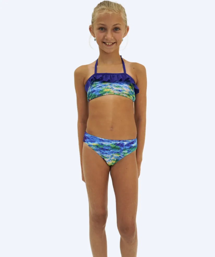Watery havfrue bikini top til piger - Rainbow Bloom