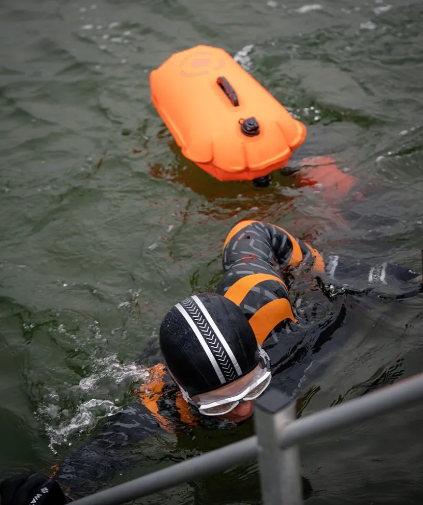 Hot Watery havtaske - Swim Buoy & Dry Bag 28L - Fluo Gul