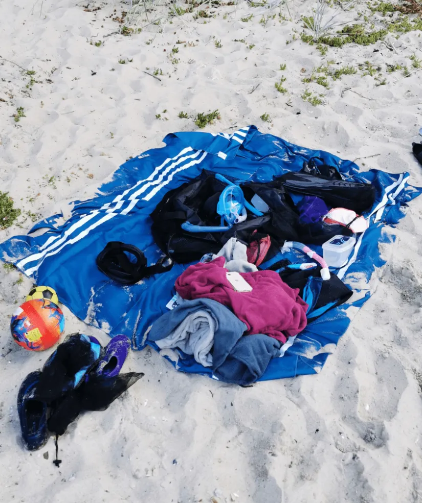 Best Watery microfiber håndklæde (180 x 200 cm) - Eco Nebraska Family - Sand