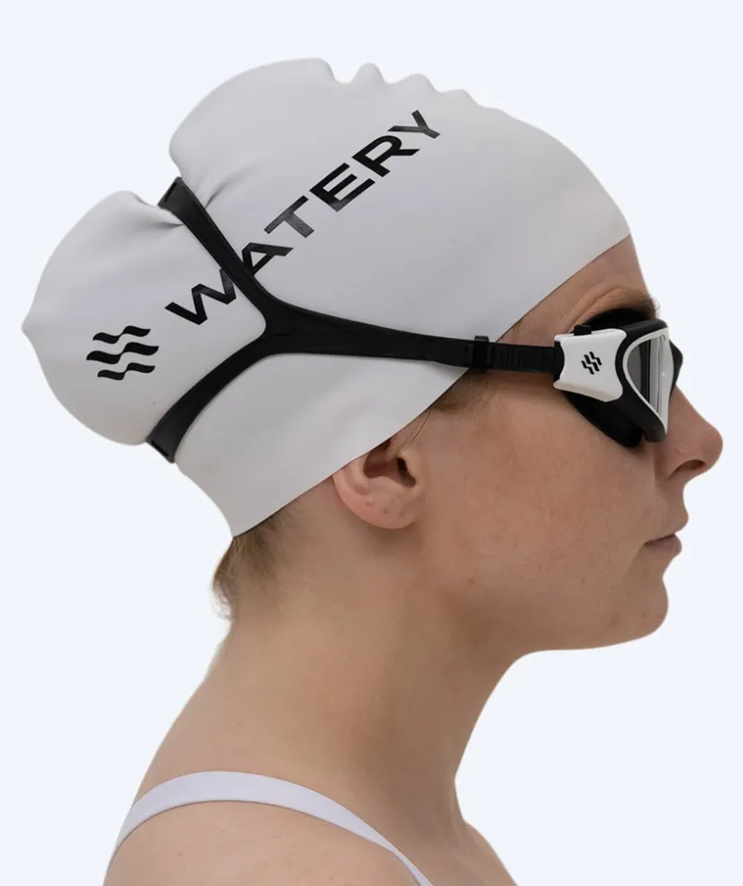 Outlet Watery motions svømmebriller - Raven Mirror - Sort/hvid