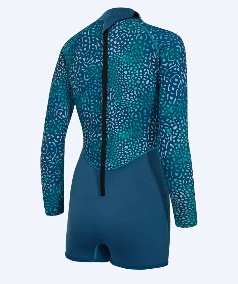 Online Watery neopren springsuit til damer - Compass - Grøn/blå