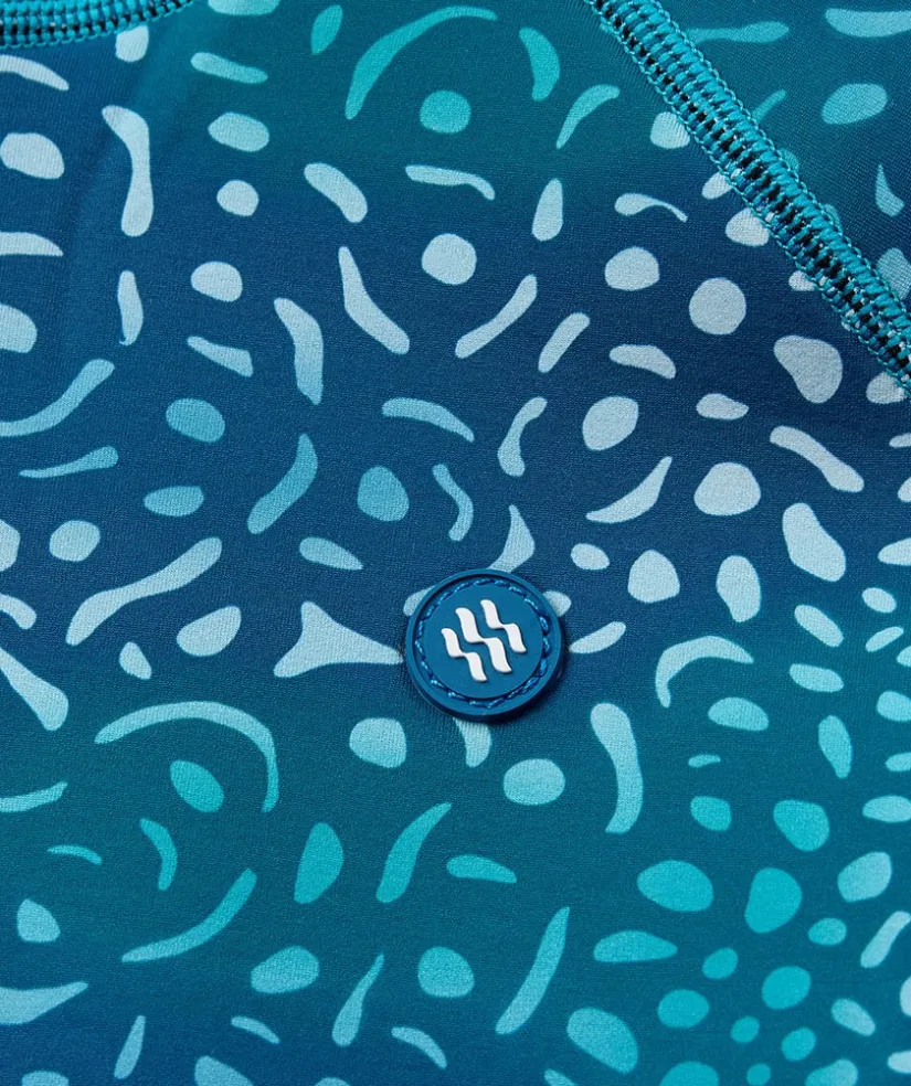 Hot Watery neopren springsuit til damer - Lady Open Back - Grøn/blå