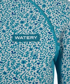 Discount Watery neopren trøje med lynlås til damer - Lodge - Blå/hvid