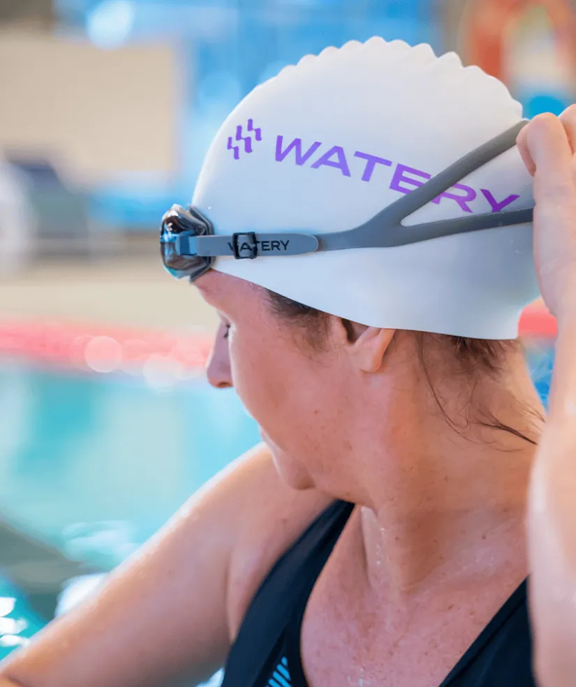 Discount Watery nærsynede svømmebriller med styrke til voksne - (-1.5) – (-7.0) - Ridley - Sort