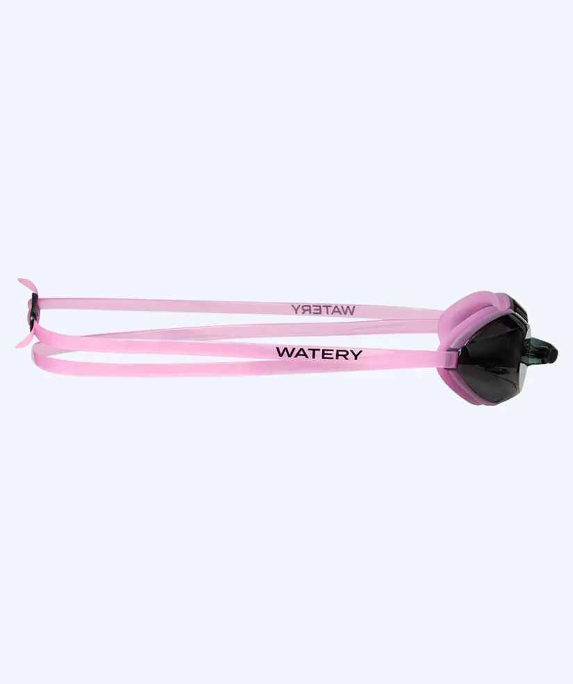 Watery nærsynede svømmebriller med styrke til voksne - (-1.5) – (-8.0) - Catch - Pink (Smoke linse)