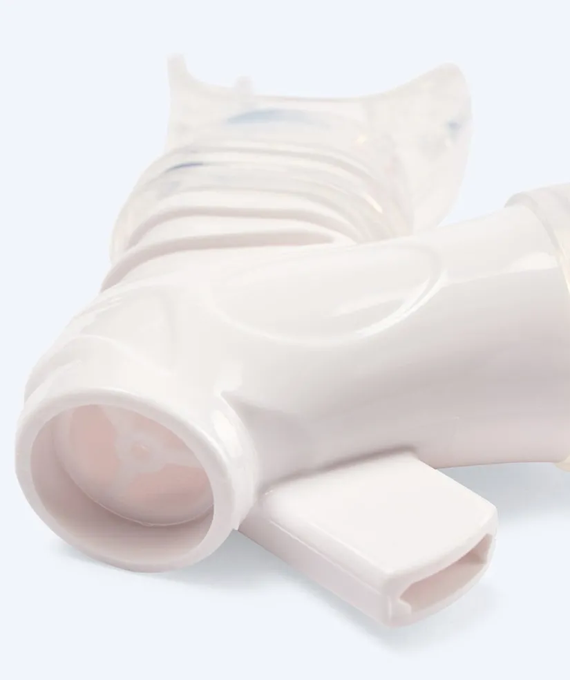 Online Watery semi-dry snorkel til børn - Triton - Rød