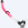 Outlet Watery semi-dry snorkel til voksne - Hudson - Rød/pink