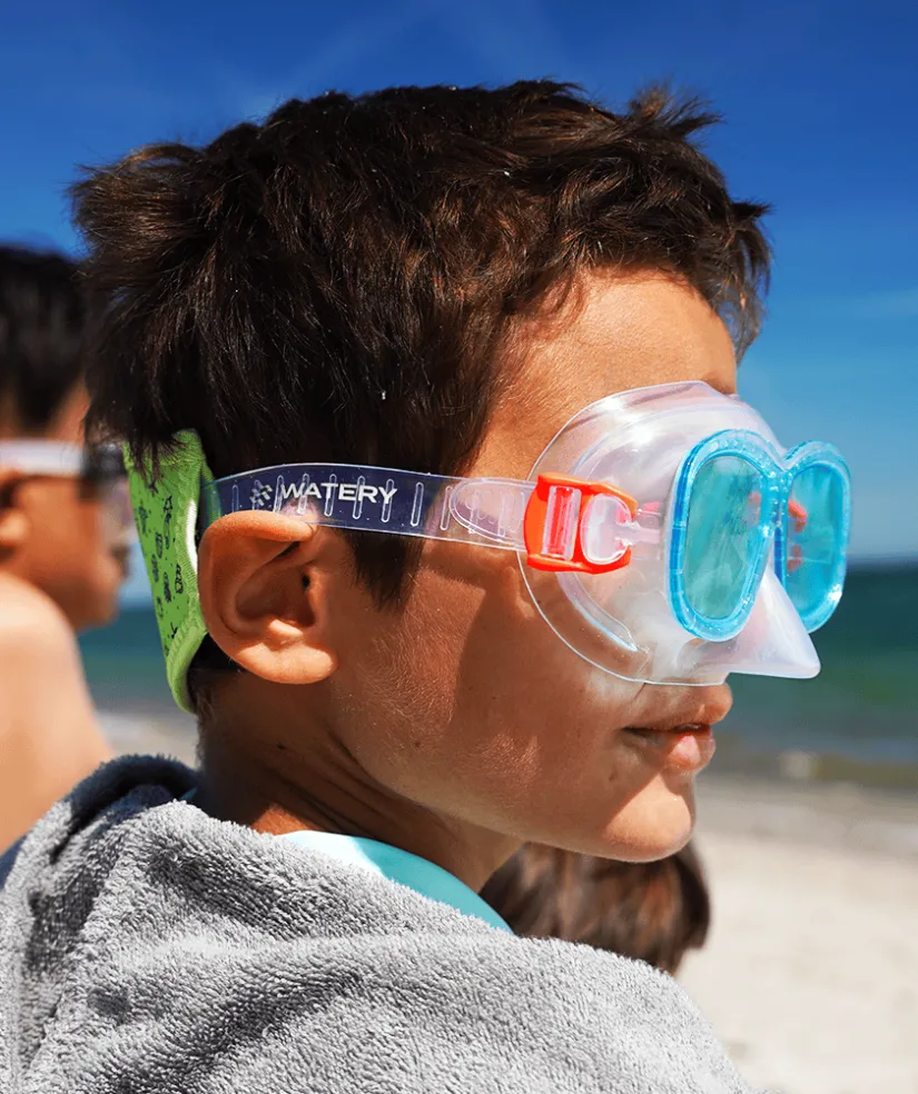 Online Watery snorkelsæt til børn (4-10) - Wyre/Bimasha - Hvid/blå