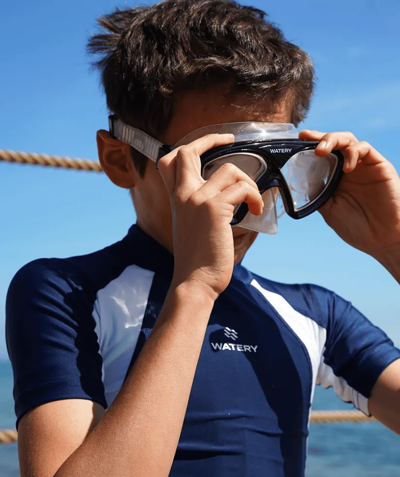 Watery snorkelsæt til junior (8-15) - Ohio/Fleetwood - Sort/blå