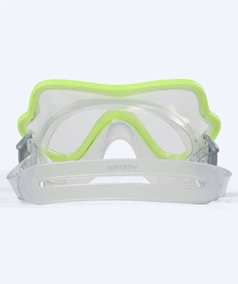 New Watery snorkelsæt til junior (8-15) - Trigger/Masika - Gul/grøn