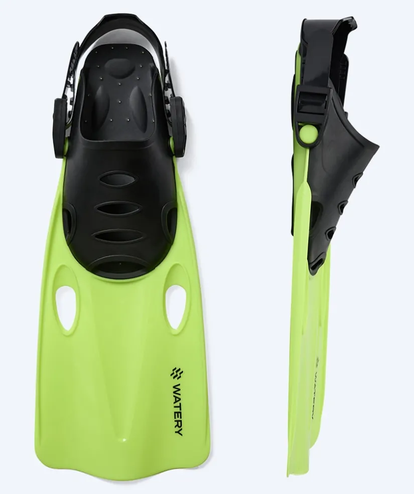 New Watery snorkelsæt til junior (8-15) - Trigger/Masika - Gul/grøn