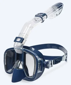 Outlet Watery snorkelsæt til voksne - Fisher/Pearl - Mørkeblå