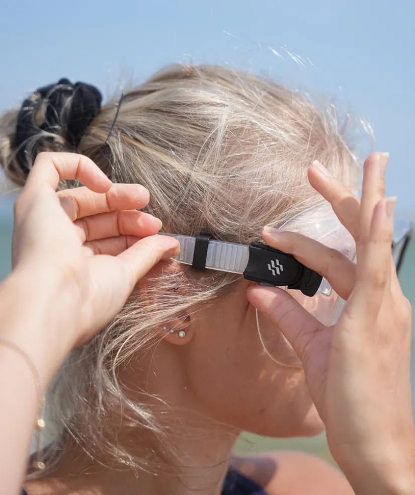 Online Watery snorkelsæt til voksne (fra 15 år) - Nebula/Breeve - Sort
