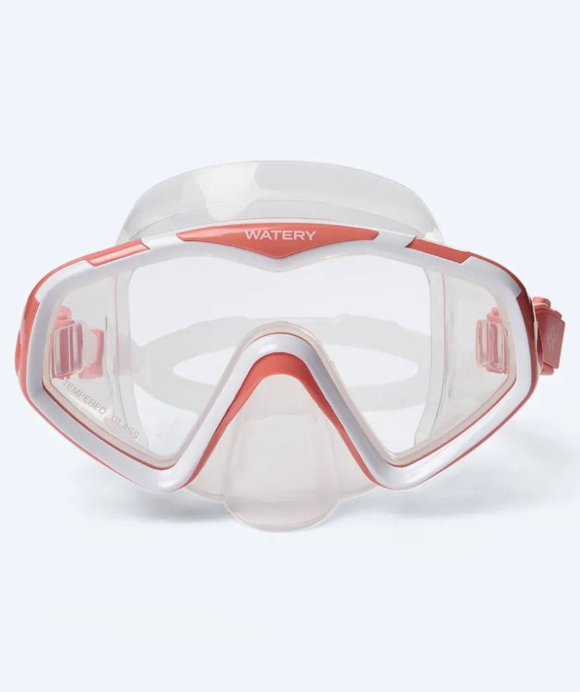 Best Watery snorkelsæt til voksne (fra 15 år) - Leach/Breeve - Hvid/lyserød