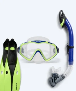 Discount Watery snorkelsæt til voksne (fra 15 år) - Leach/Breeve - Blå/gul
