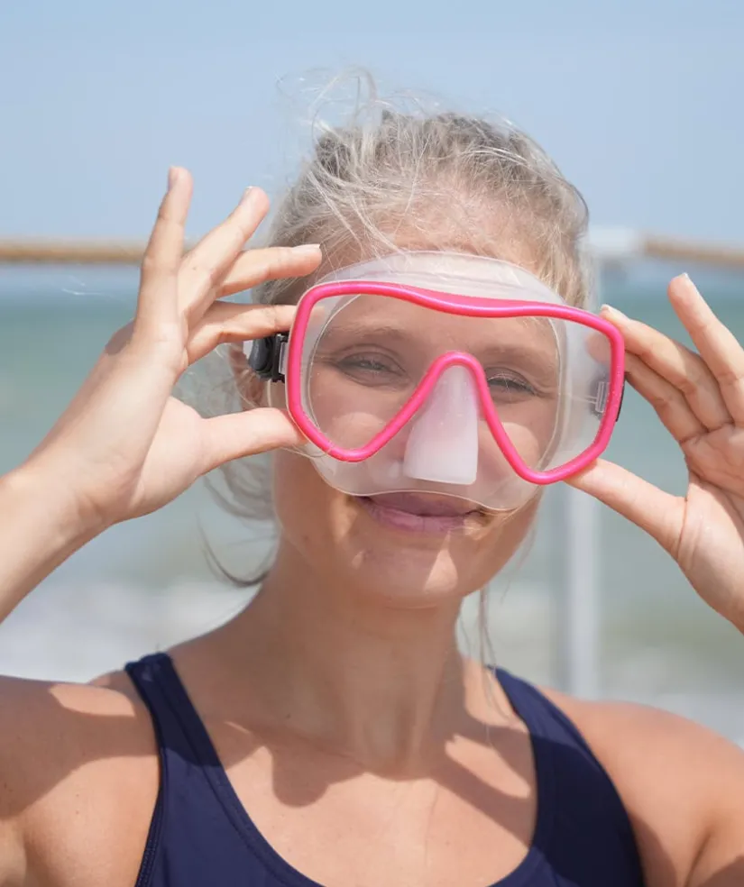 Best Watery snorkelsæt til voksne (fra 15 år) - Coast/Skipper - Rød/sort