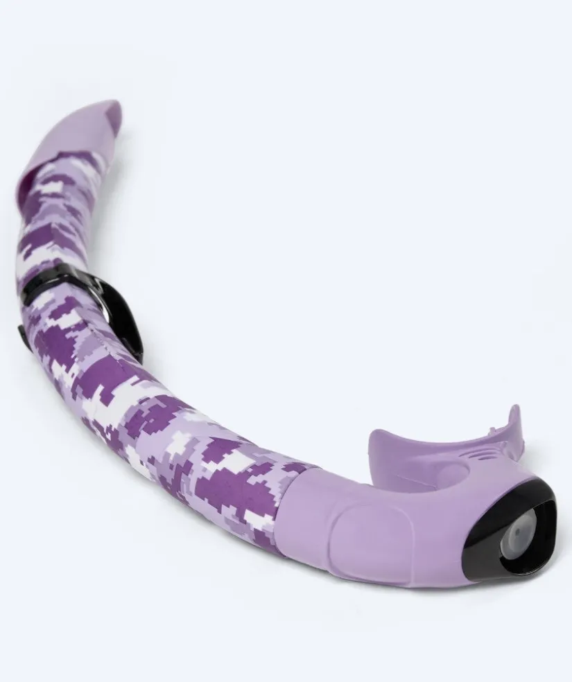 New Watery snorkelsæt til voksne - Isle/Rudder Camo - Lilla/sort