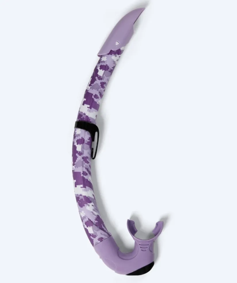 New Watery snorkel til voksne (fra 12 år) - Rudder Camo - Lilla