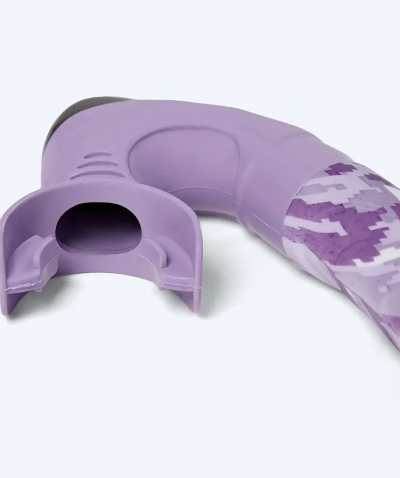 New Watery snorkel til voksne (fra 12 år) - Rudder Camo - Lilla