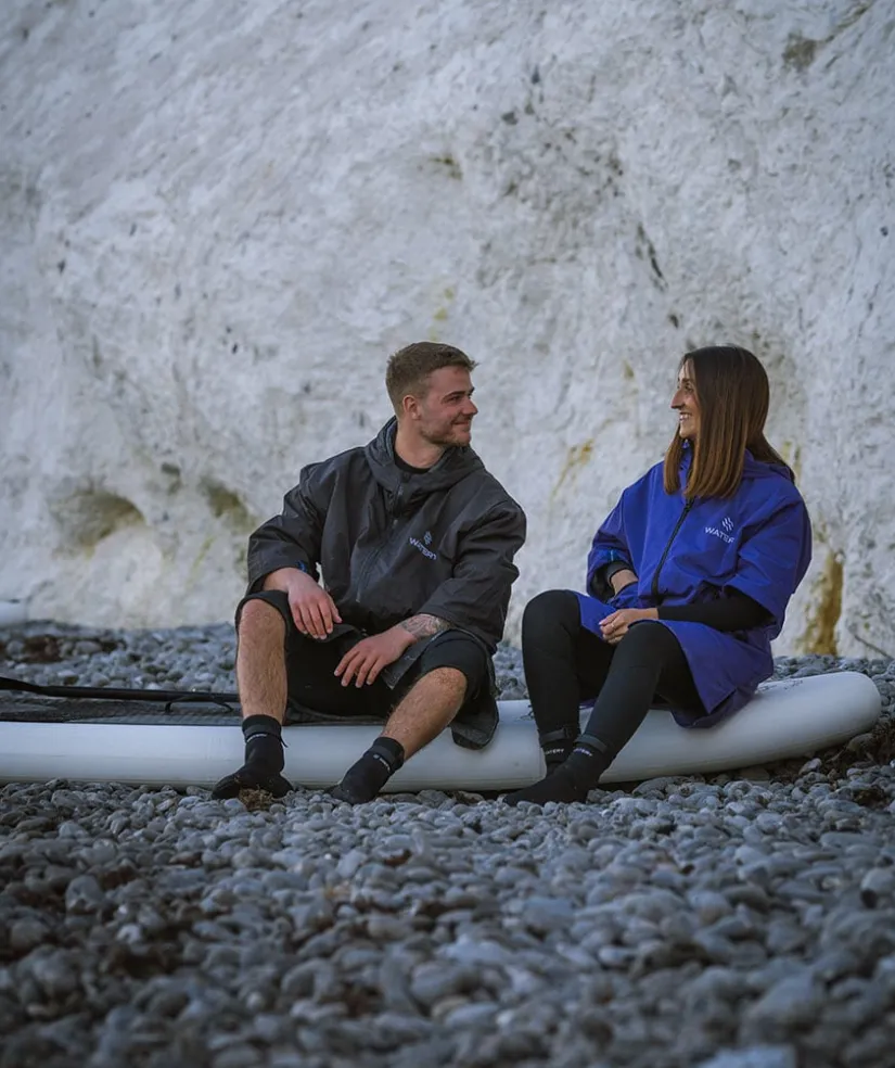 Sale Watery surf poncho - Waterproof - Sort