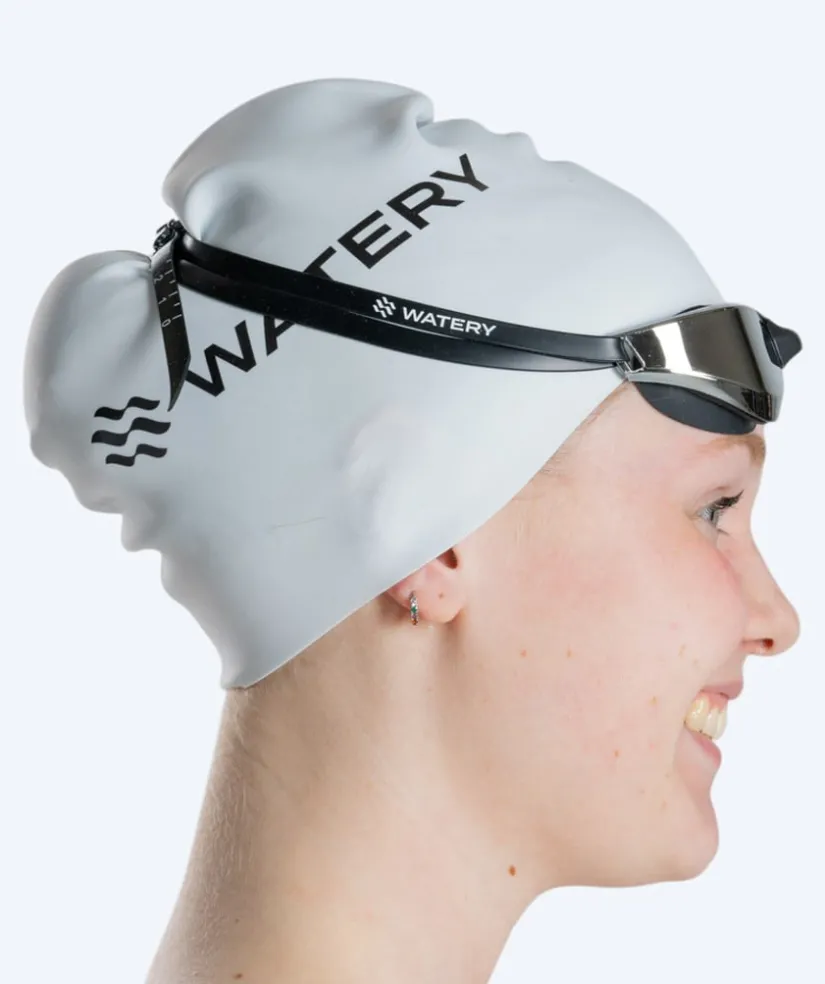 Best Watery svømmebriller - Instinct Mirror - Sort/sølv