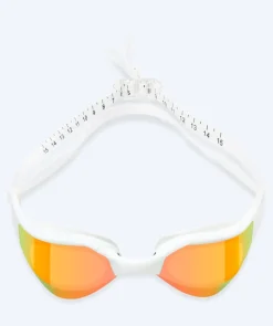 New Watery svømmebriller - Instinct Elite Mirror - Hvid/guld