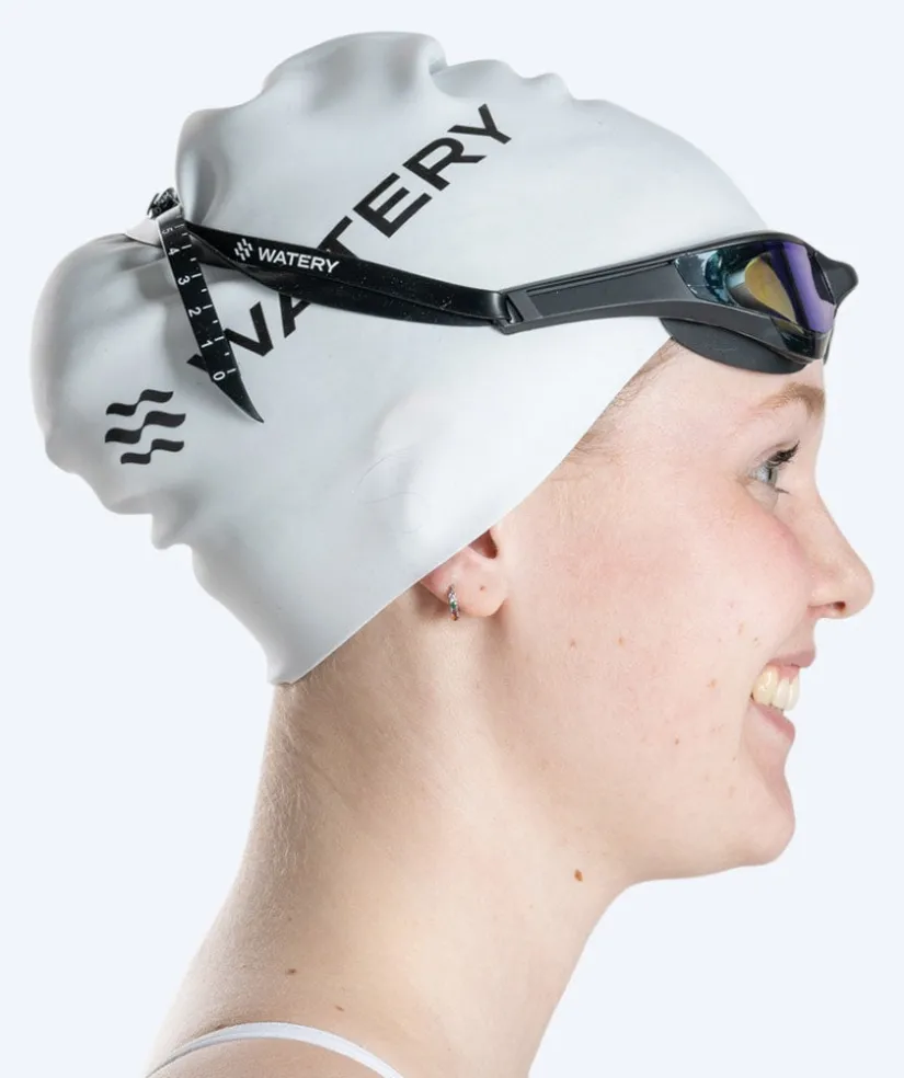 New Watery svømmebriller - Instinct Elite Mirror - Sort/guld