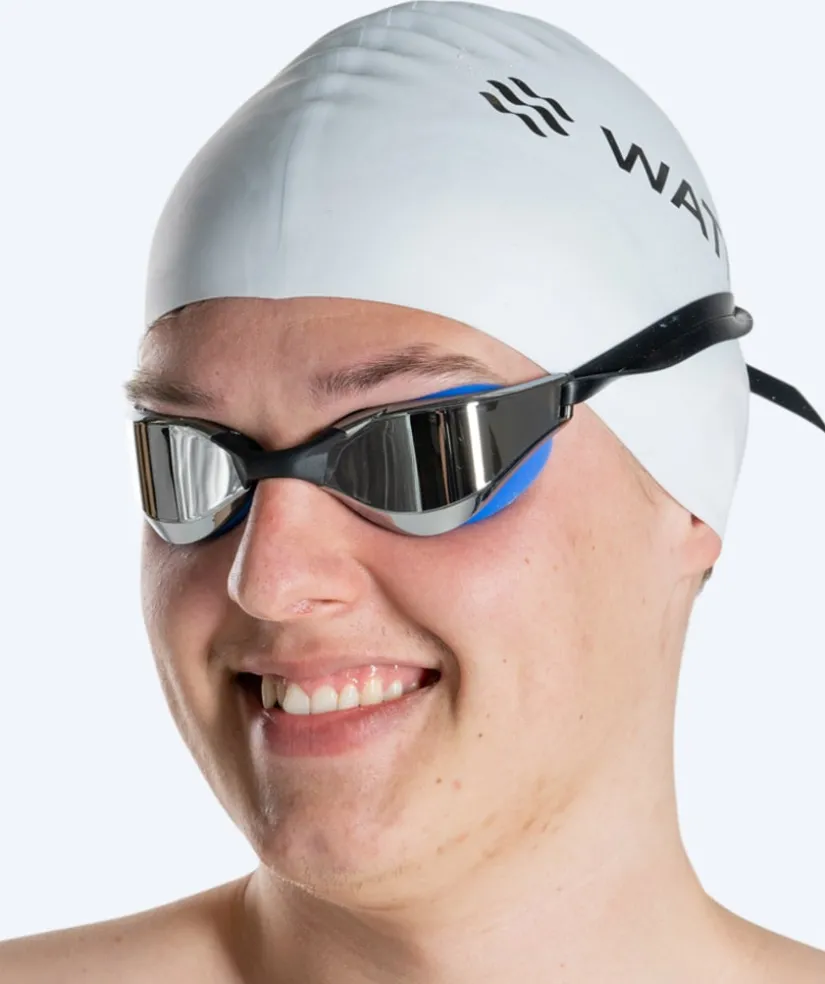 Hot Watery svømmebriller - Instinct Mirror - Blå/sølv
