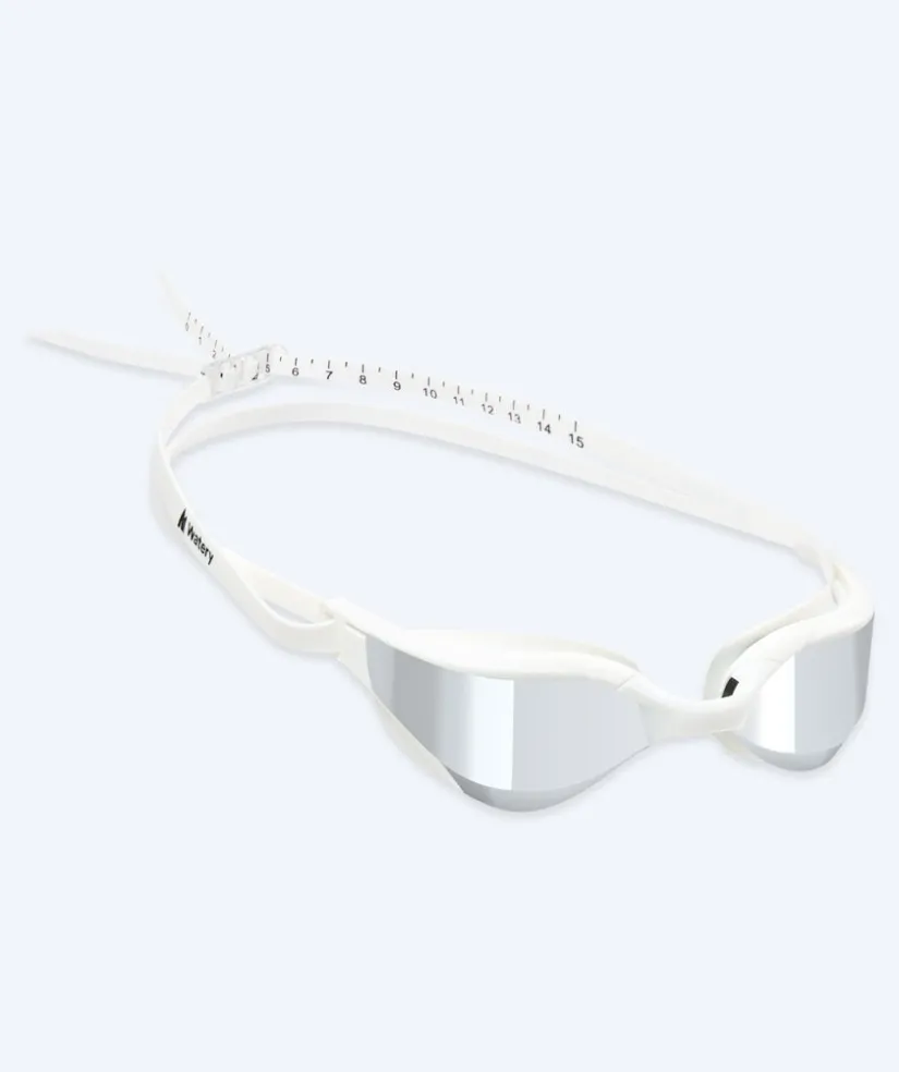 Clearance Watery svømmebriller - Instinct Ultra Mirror - Hvid/sølv