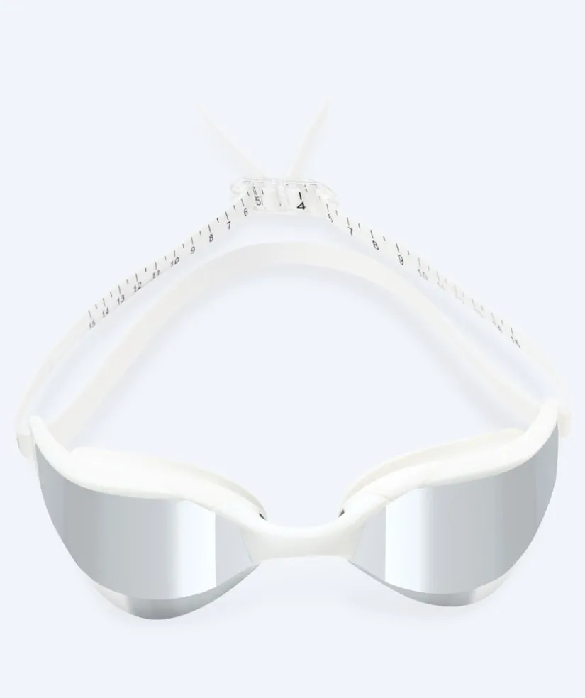 Clearance Watery svømmebriller - Instinct Ultra Mirror - Hvid/sølv