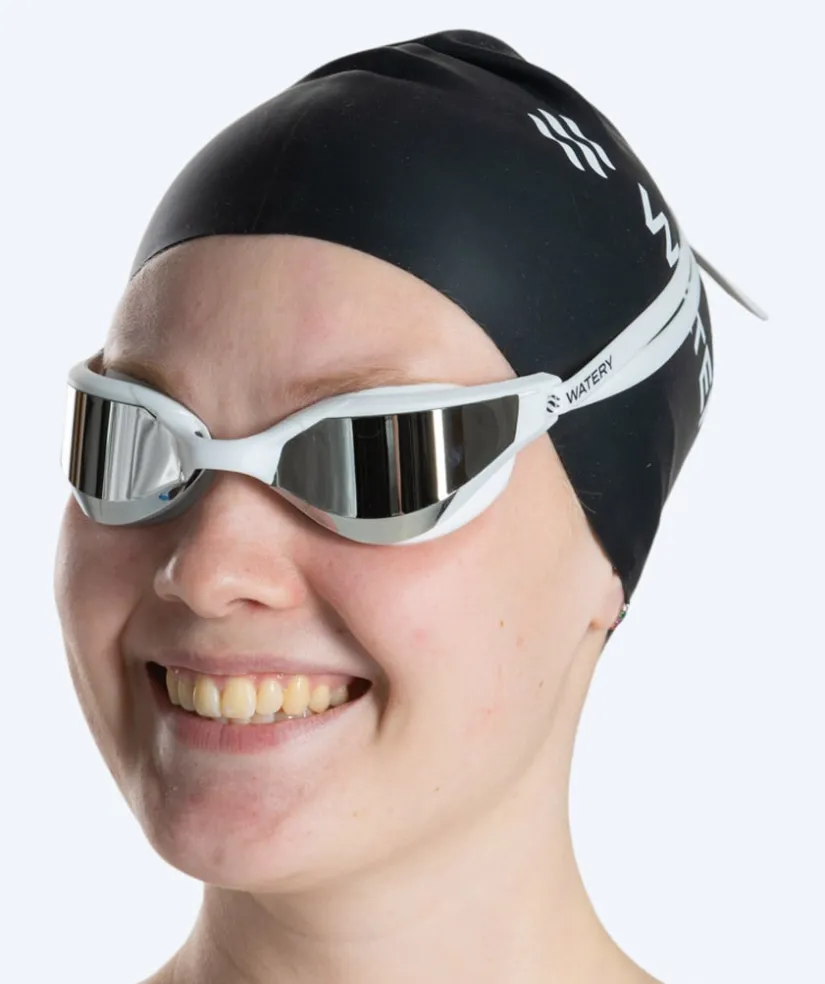 Clearance Watery svømmebriller - Instinct Ultra Mirror - Hvid/sølv