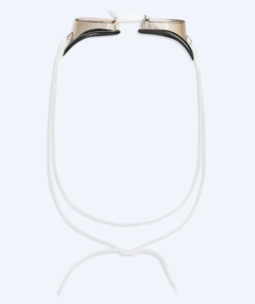 New Watery svømmebriller - Proflex Swedish Mirror - Hvid/guld