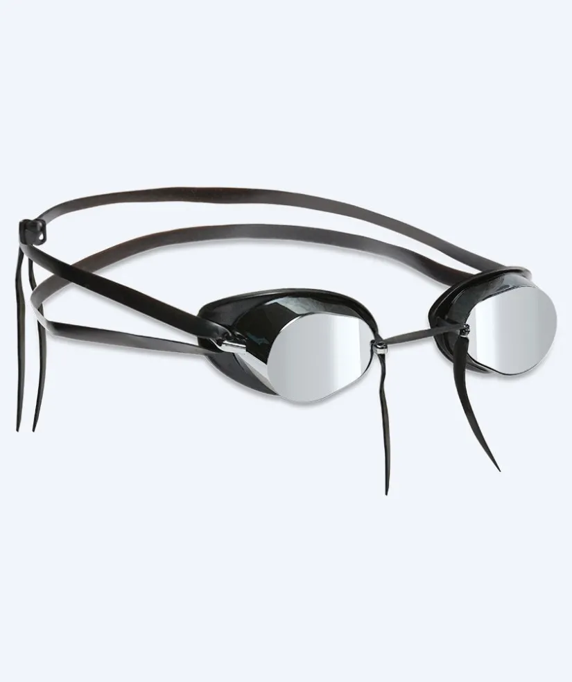 Discount Watery svømmebriller - Proflex Swedish Mirror - Sort/sølv