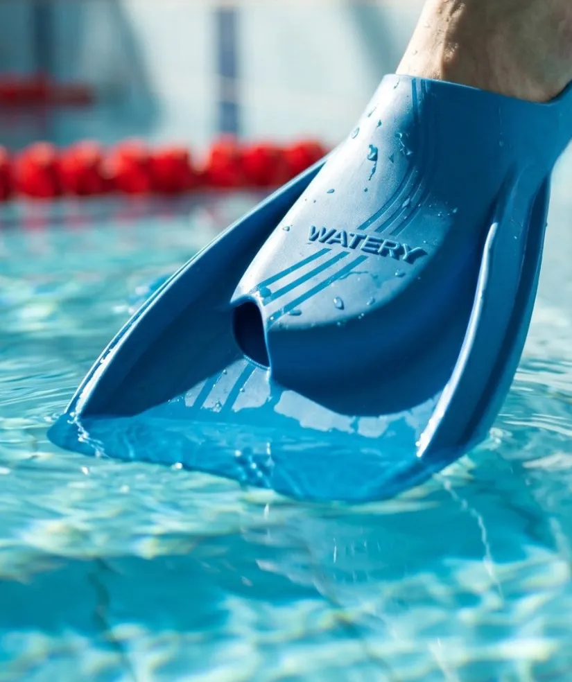 Best Watery svømmefødder - Cleat Elite Tech - Lyseblå