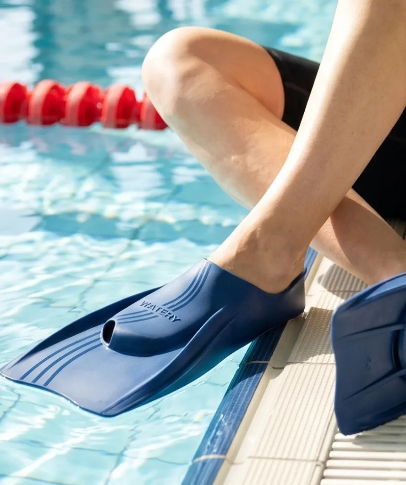 Sale Watery svømmefødder - Cleat Elite Tech - Mørkeblå