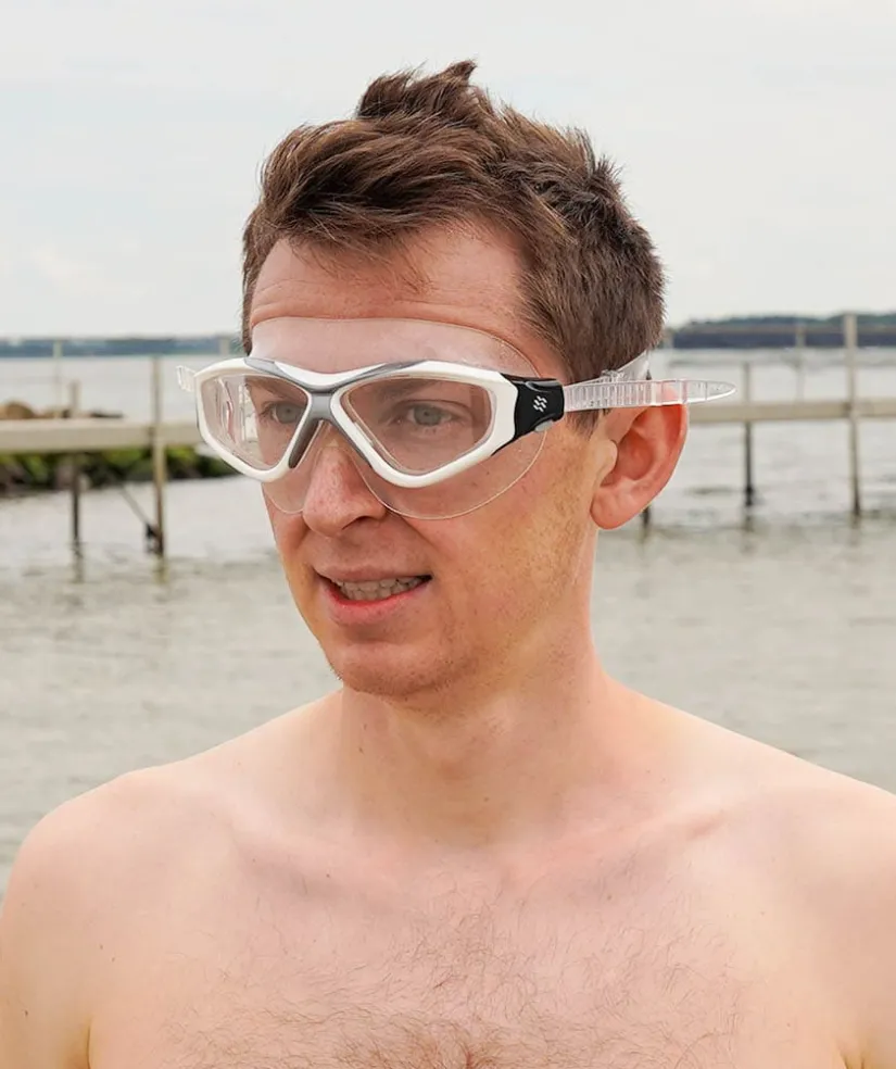 Best Watery svømmemaske til voksne - Mantis - Blå/klar