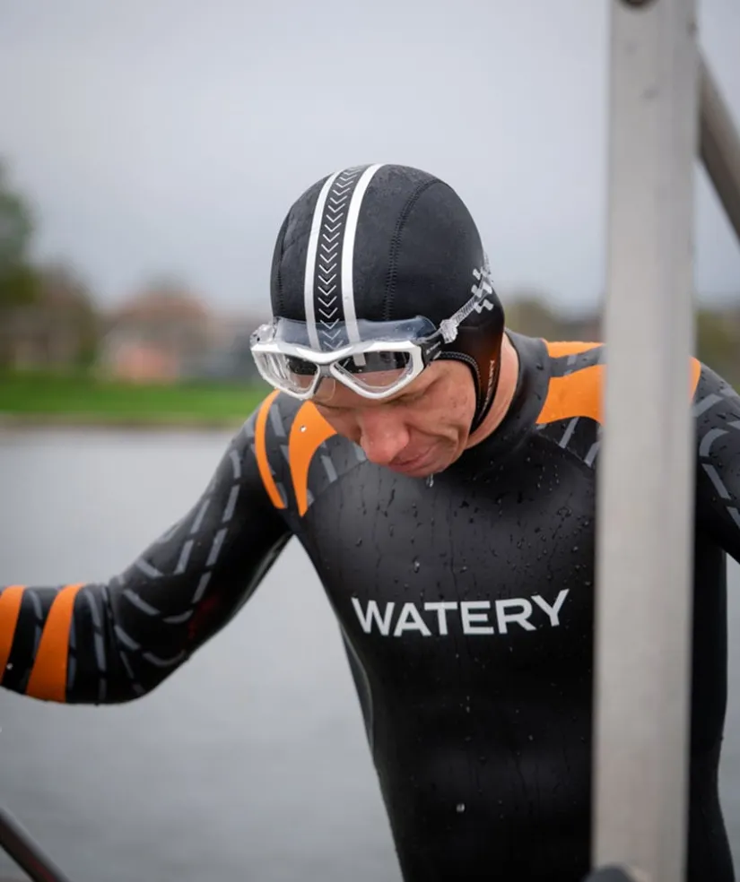 Online Watery svømmemaske til voksne - Mantis - Hvid/grå