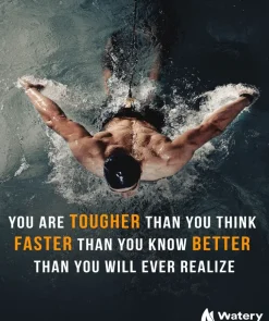 Watery svømmeplakat - You are tougher, faster and better!