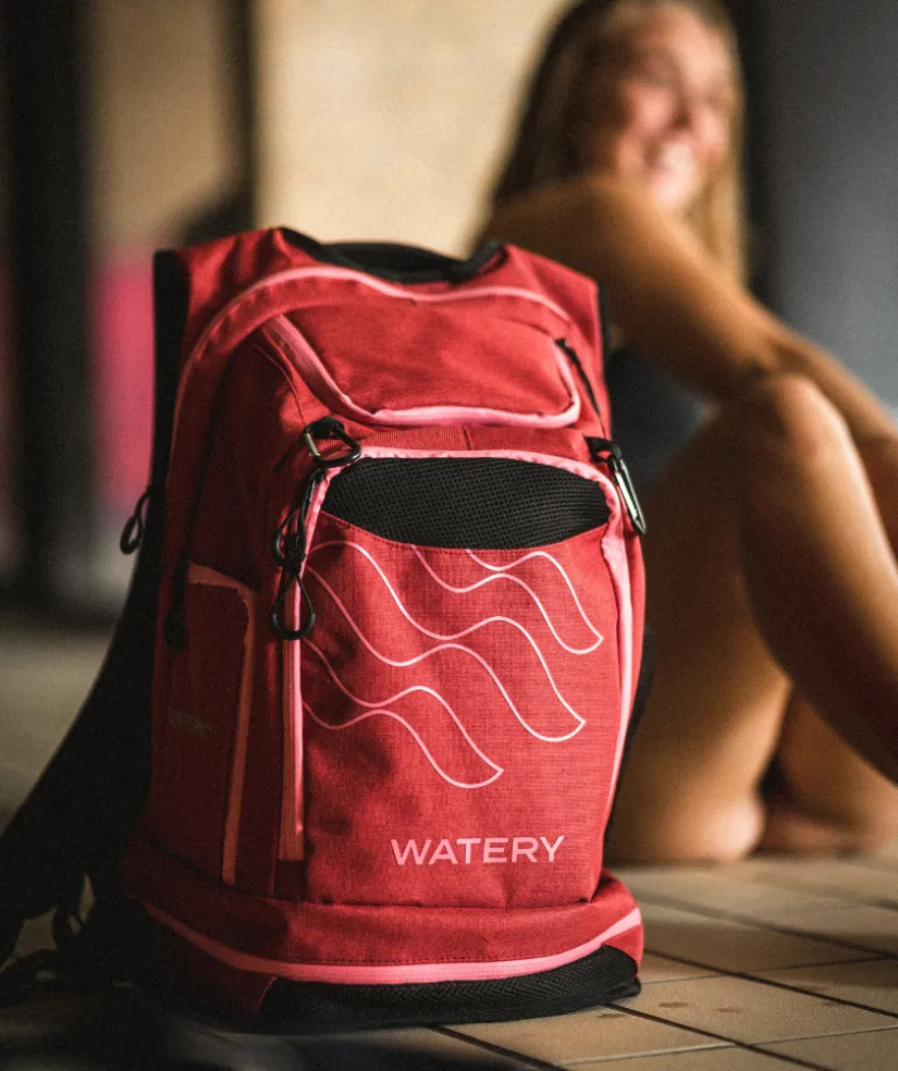 Best Watery svømmetaske - Viper Elite 45L - Rød/lyserød