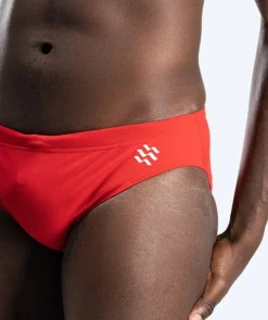 Best Watery trekantede badebukser til mænd - Budgie Eco - Rød