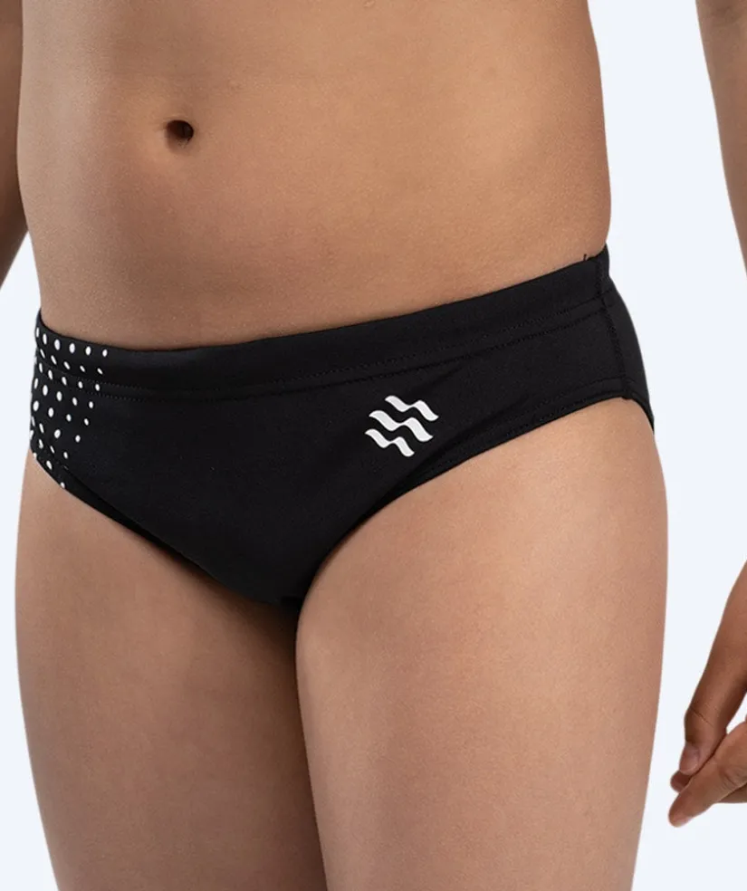 Online Watery trekantede badebukser til drenge - Budgie Eco - Black Sporty