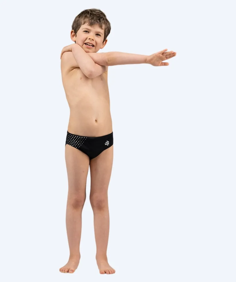Online Watery trekantede badebukser til drenge - Budgie Eco - Black Sporty