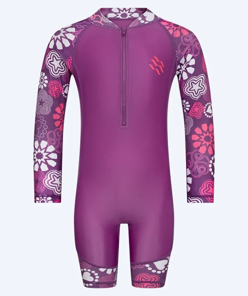 Outlet Watery UV-dragt til børn - Athena Langærmet Rashguard - Lilla