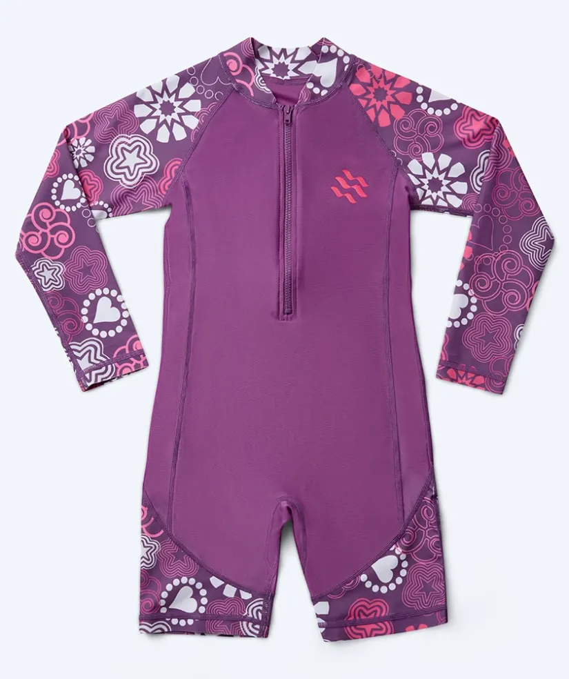 Outlet Watery UV-dragt til børn - Athena Langærmet Rashguard - Lilla